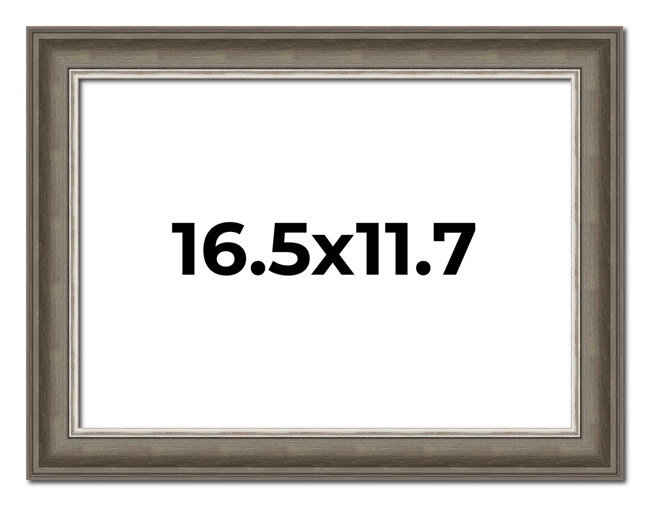 Weathered Black Picture Frame - UV Acrylic, Backing Board, Hanging Hardware Included